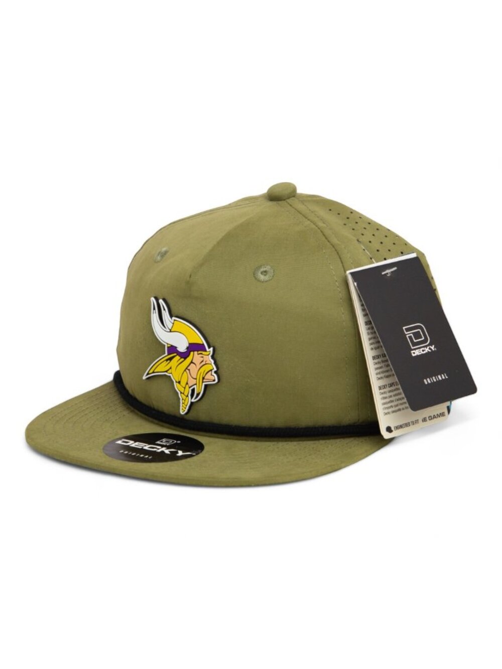 Minnesota Vikings 3D Perforated Rope Hat- Loden/ Black